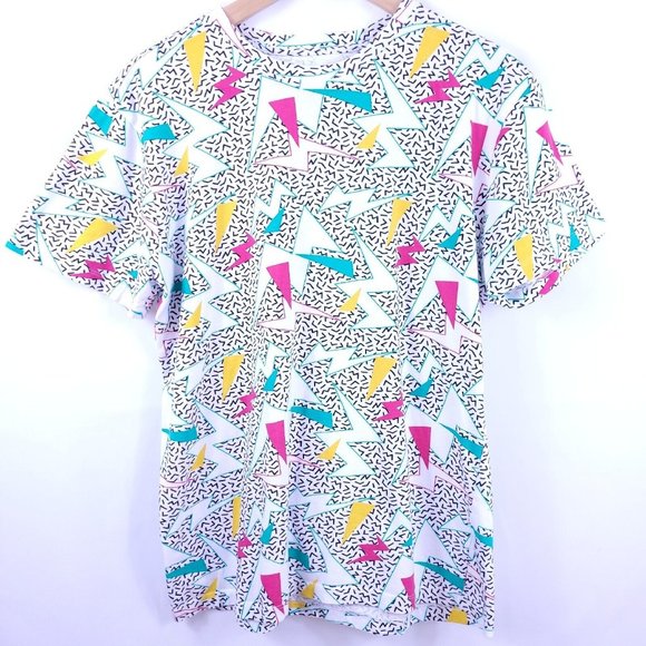 Blind Rooster Retro 80's/90's Print Men's Short Sleeve T-Shirt Size Medium - Picture 1 of 6